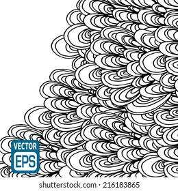 black and white hand drawn background. Vector illustration.