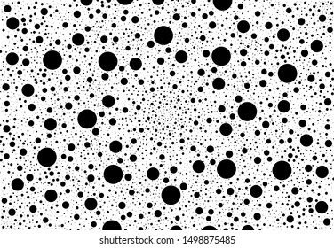 Black White Hand Drawn Dots Vector Stock Vector (Royalty Free ...