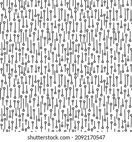 Patrón transparente dibujado a mano en blanco y negro con elementos de forma abstracta. Vector de estilo Doodle.