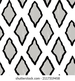 Black and white hand drawn seamless texture design for backgrounds, fabrics and wrapping paper, vector illustration