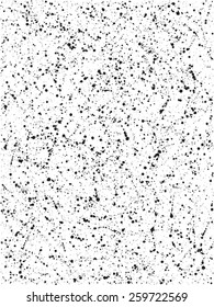 Black and white hand drawn vector splash texture. Black spray paint on white paper illustration.