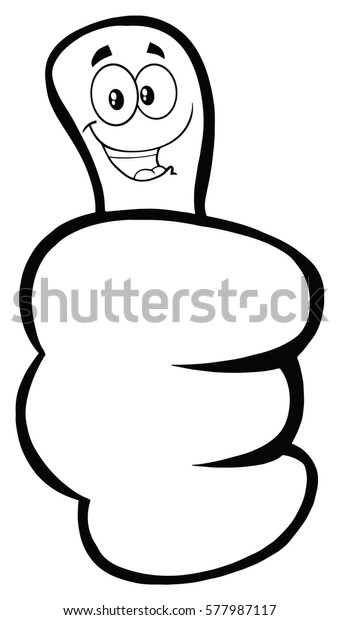 Black White Hand Giving Thumbs Gesture Stock Vector Royalty Free
