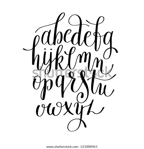 brush lettering alphabet