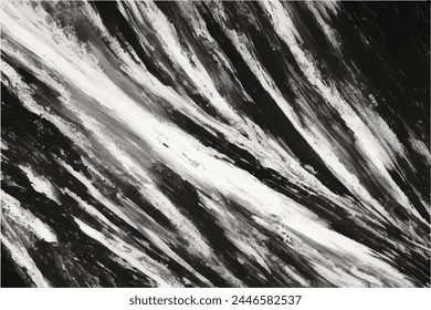 Black and white hand painted background texture with grunge brush strokes. Black and white Grunge texture. Abstract ink background. Abstract background. Monochrome texture.