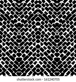 Black and white hand painted vector seamless pattern with zigzag lines. Texture for web, print, home decor, textile, wrapping paper, wallpaper, invitation card background, summer fall fashion fabric