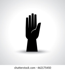 Black and White hand vector