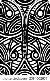 Diseño celta dibujado a mano en blanco y negro. Se puede usar en estilo tatuado o elemento para el diseño web.