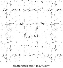 Black and white handdrawn grungy pattern with messy stroke elements. Vintage brushed checked seamless pattern. Abstract noisy flecked striped background.