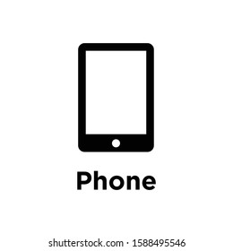 black and white handphone icon