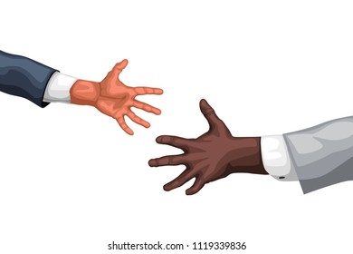 black and white handshake