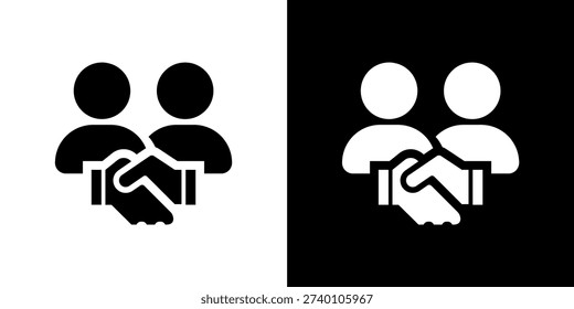 Black and white handshake between two people partnership