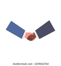 Schwarz-Weiß-Handshake-Symbol einzeln