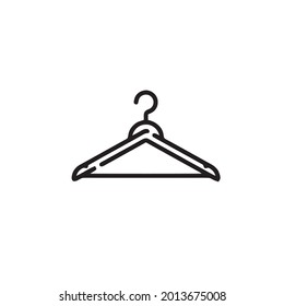 Black and white hanger icon vector