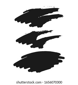 Vector de arte de arañazos de pincel duro blanco y negro