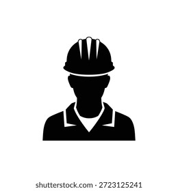 Black and White Hard Hat Icon Featuring Rounded Top and Ridges