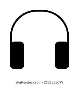 black and white headphone icon