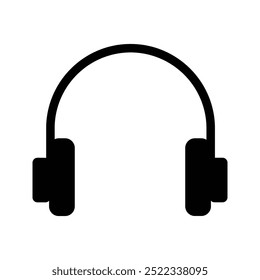 black and white headphone icon