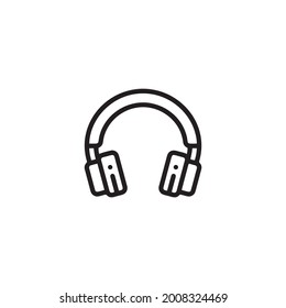 Black and white headphone icon design