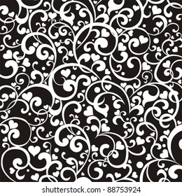  black and white  heart background