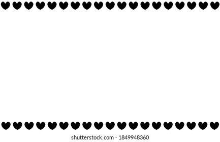 Black White Heart Edging Stock Vector (Royalty Free) 1849948360