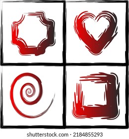 black and white heart shape illustration