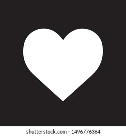 Black and white heart vector design.