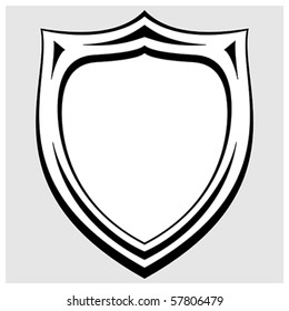 black and white  heraldic badge vector