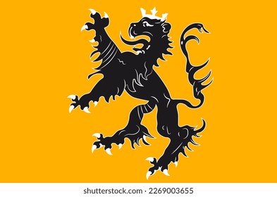 black white heraldic lion with crown