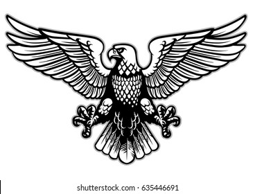 Black and white heraldry eagle