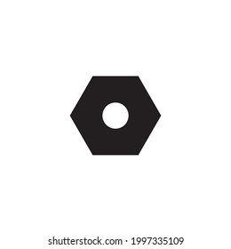 black and white hexagon bolt icon, hexagon bolt illustration
