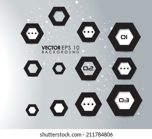 Black and White Hexagon Design Eps 10