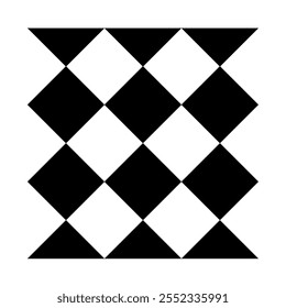 forma geométrica de hexágono preto e branco isolada