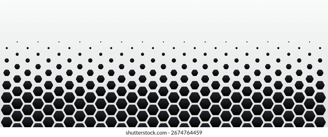 Textura de Tecnología futurista geométrica Abstractas del fondo de la rejilla de Digitaces del modelo blanco negro del panal del hexágono para la Ciencia, investigación médica, tecnología de la IA, presentación del negocio. Fondo de Vector