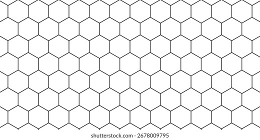 Fondo de patrón de panal hexagonal blanco y negro