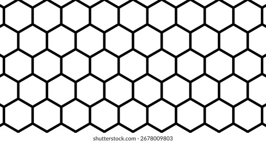 Fondo de patrón de panal hexagonal blanco y negro