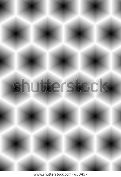 Black White Hexagon Matrix Vector Stock Vector (Royalty Free) 658457