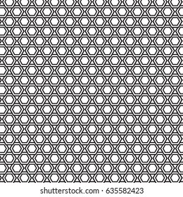 black and white hexagon overlap pattern background vector illustration image