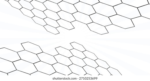 Black and white hexagon pattern. modern eps 10.