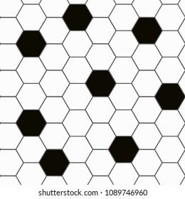 Black White Hexagon Tile Seamless Background Stock Vector (Royalty Free ...