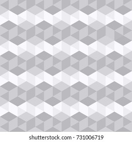 Black and white hexagonal and cube shapes pattern, wallpaper background.