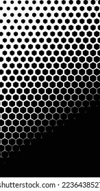 patrón de fondo del vector de nivelación hexagonal en blanco y negro