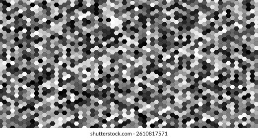 black and white hexagonal technology background texture, 3d illustration rendering