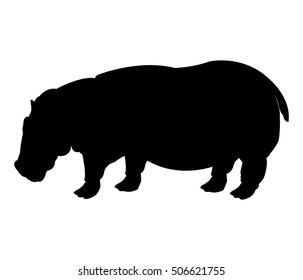 Black and white hippo design