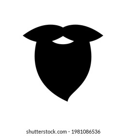 Black and white hipster, hairstyle. Vector illustration on white isolated background.