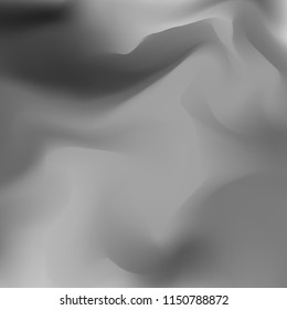 Black and white holographic background. Foil metal texture. Abstract soft pastel colors backdrop. Trendy creative vector cosmic gradient. Vibrant print illustration. Creative neon template for banner.