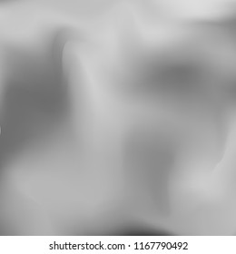Black and white holographic background. Foil metal texture. Abstract soft pastel colors backdrop. Trendy creative vector cosmic gradient. Vibrant print illustration. Creative neon template for banner.