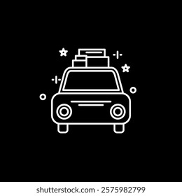 Black and white homecoming vehicle icon illustration design, Islamic Ramadan icon