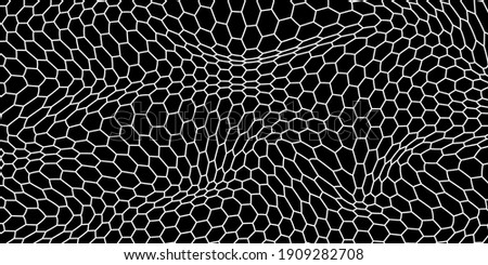 Black and white honey hexagonal cells background. geometric hive hexagonal honeycombs. Vector illustration