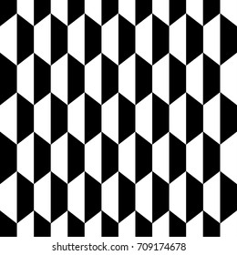 Black White Honeycomb Hexagon Seamless Background. Vector Illustration.