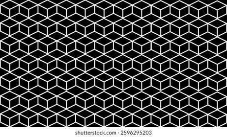 Black and white honeycomb seamless pattern as a background	